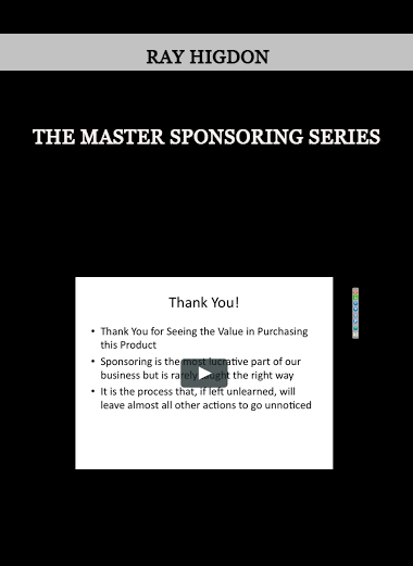 The Master Sponsoring Series from Ray Higdon of https://crabaca.store/